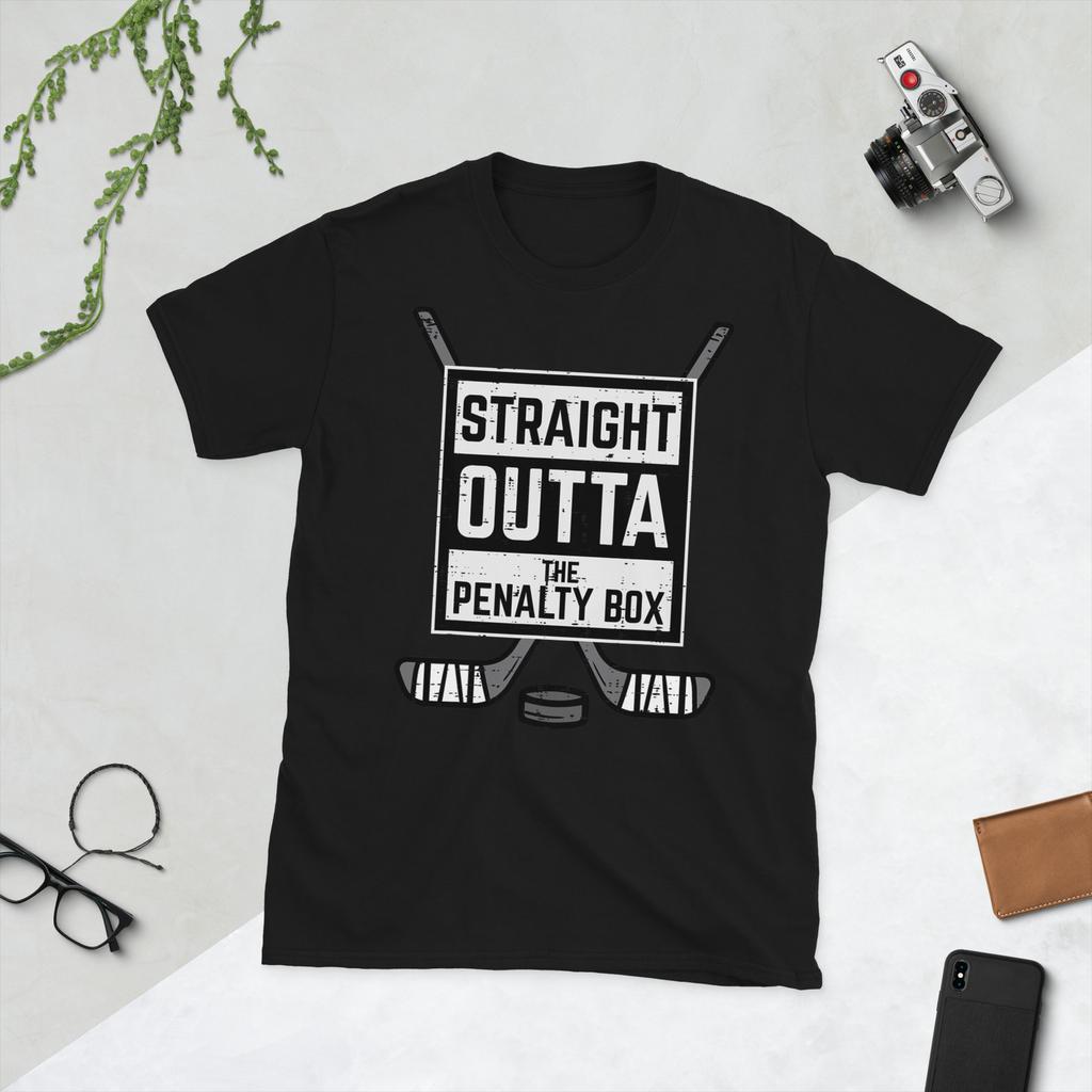 Ice Hockey Straight Outta Penalty Box Funny Unisex Boys Kids Tshirt