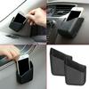 2pcs Car Storage Organizer Boxes - ABS Resin Adhesive Vehicle Pocket Holders for Cell Phones, Cards, Glasses