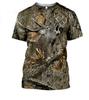 Spring/Summer Cross-border European and American Outdoor Jungle Camouflage Animal T-shirts for men and women, sports casual short-sleeve for students