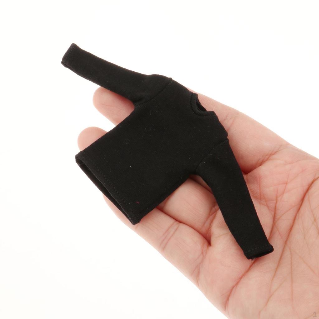 1/12 Мужская футболка с длинным рукавом Одежда для 6-дюймовой куклы Модель Аксессуары