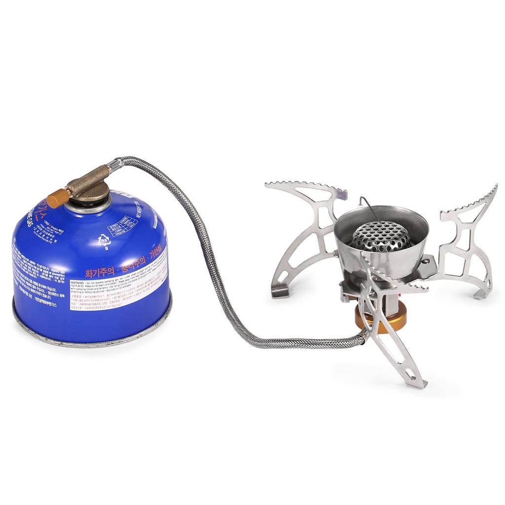 Lixada Foldable Camping Gas Stove Windproof Piezo Ignition Backpacking Stove Outdoor Portable