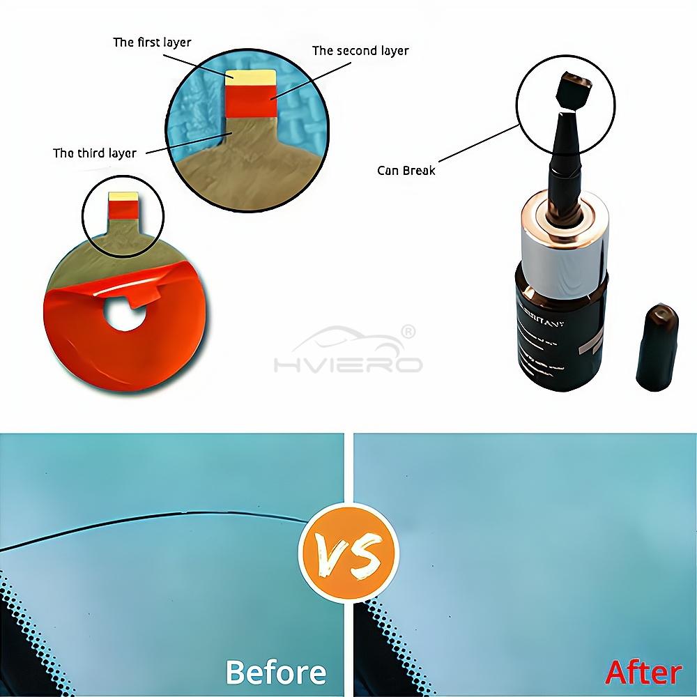 Набор смол для ремонта лобового стекла автомобиля Инструменты для восстановления царапин и поломки лобового стекла Защитные наклейки Средство для чистки стекол Уход за мойкой без следов