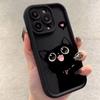 Милый черный кот силиконовый чехол для iPhone 16 15 13 12 11 14 Pro Max Plus 16E 16 Plus SE2 8 7 Plus X XS XR Ударопрочные задние крышки