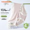Yiershuang Women's 10A Antibacterial Ice Silk Seamless Briefs