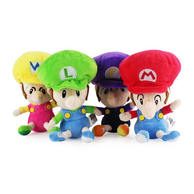 Premium Quality Super Mario Bros Baby Mario Luigi Plush Toy Stuffed Doll 6.7