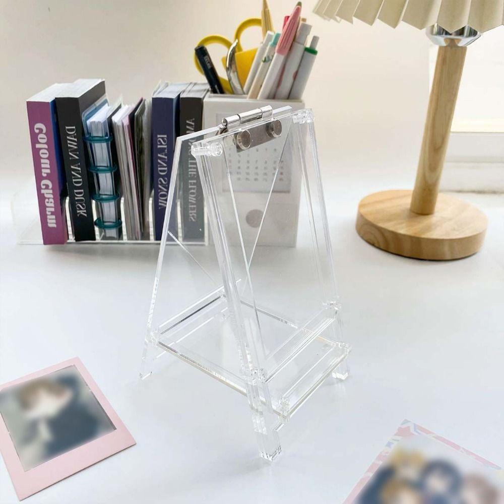 Free Standing HD Photocard Holder 3 Inch Card Acrylic Card Sleeves Frame Ins Mini Album