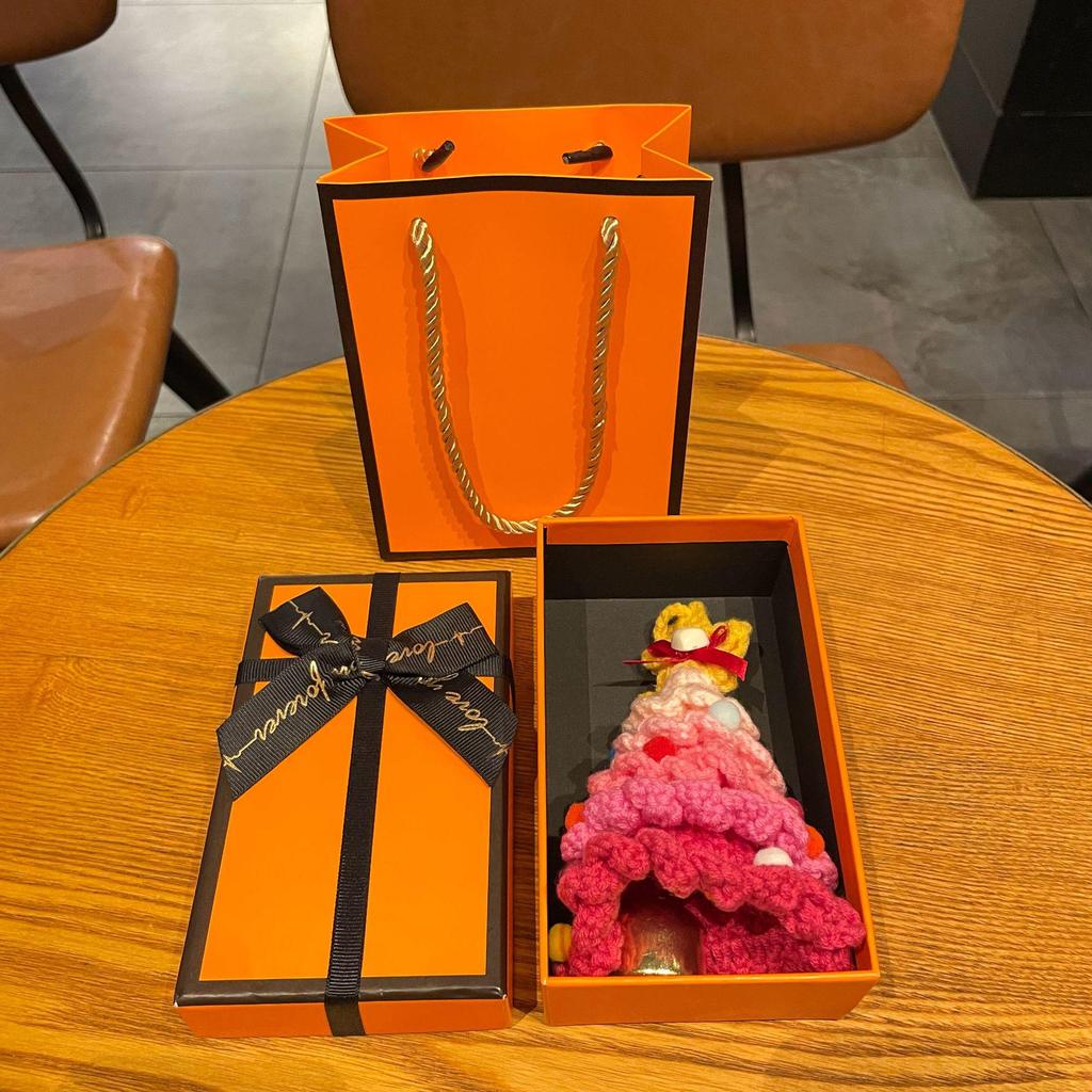 Международная пряжа Крючком Мини Рождественская елка Украшение для автомобиля Подарок