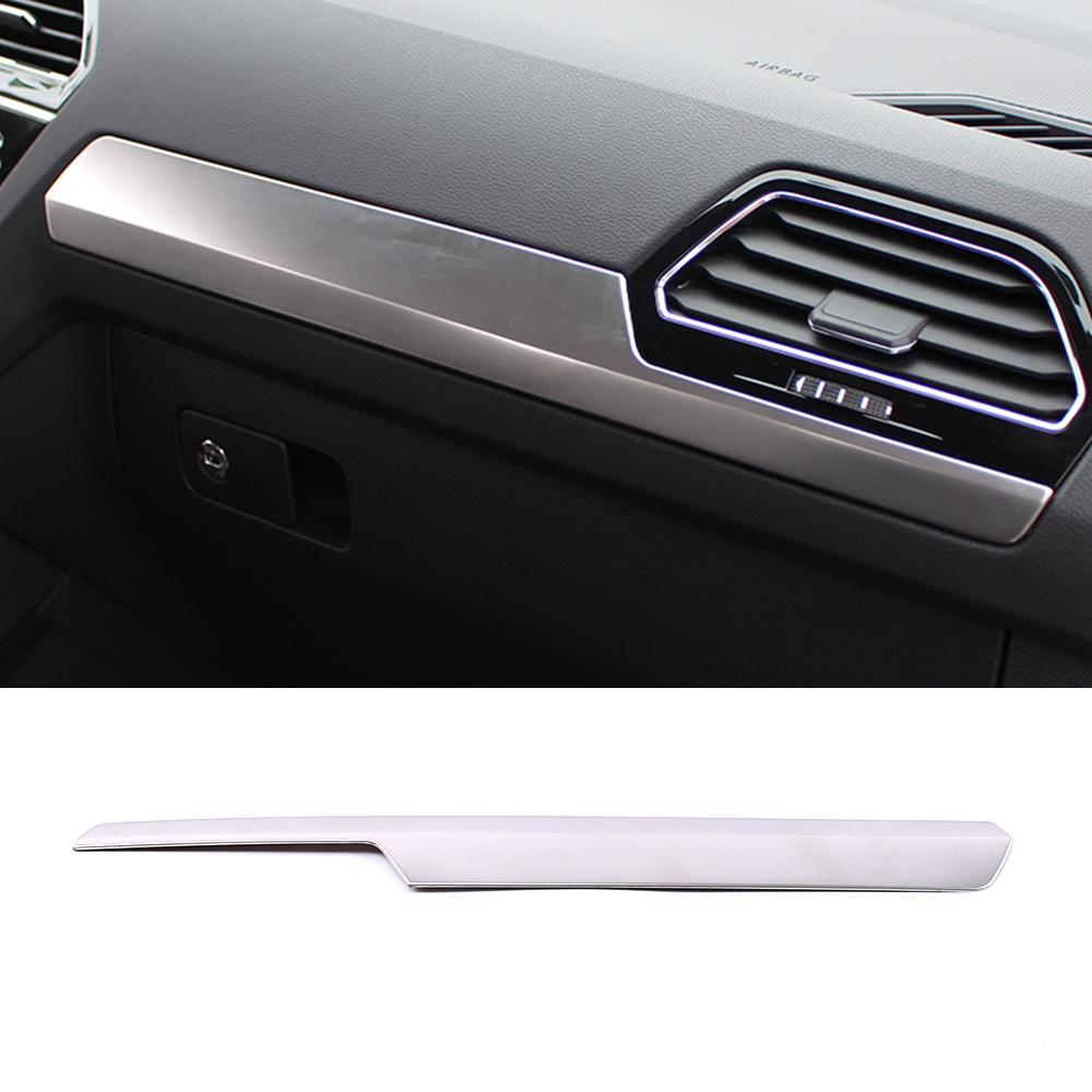 Для Volkswagen VW Tiguan MK2 2017-аксессуары для интерьера из нержавеющей стали, центральная консоль, матовое серебро, украшение