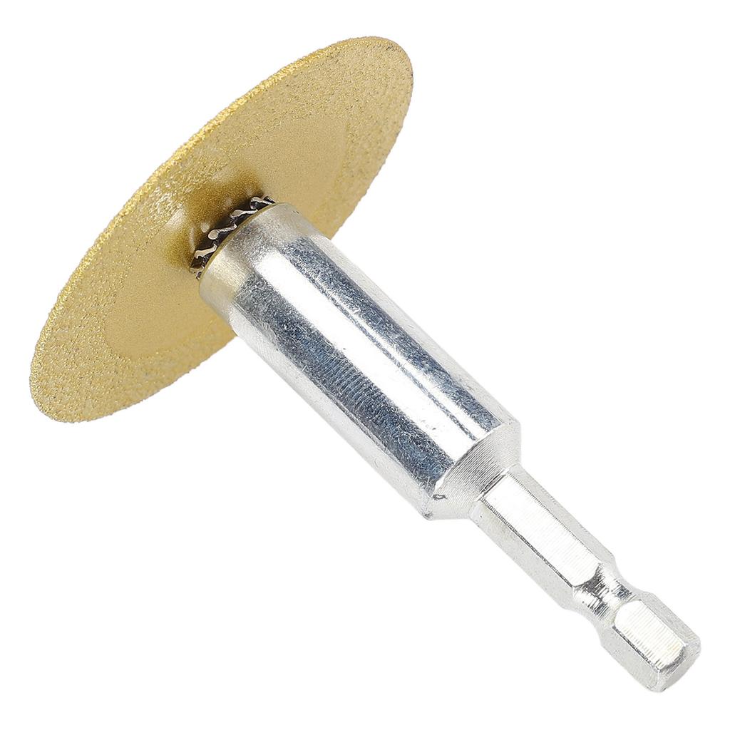 Алмазный отрезной диск с шестигранным хвостовиком 1/4 дюйма, углеродистая сталь, вращающийся инструмент, отрезной диск для резки ПВХ труб, шток 6 см