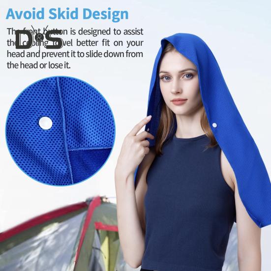 Охлаждающий капюшон с застежкой на пуговицы, УФ-защитное полотенце, быстросохнущее, портативное, унисекс, для спортзала