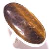 Tiger's Eye Gemstone Ring Handmade Antique Thanksgiving Gift Jewelry 9" u2N23