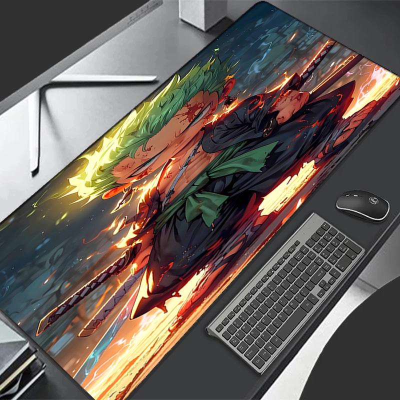 One Piece Zoro Theme Premium Non-slip Mouse Pad with Stitched Edges,Durable Rubber Material,for Desktop & Gaming Great Gifts