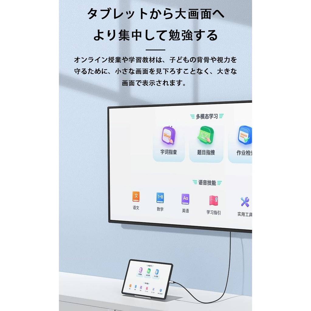 Кабель-переходник USB Type C HDMI HDMI-преобразователь 2M Видеовыход Дисплей Мобильный экран на ТВ Type C в HDMI Thunderbolt Совместимость с Type-C 4K@60 Гц