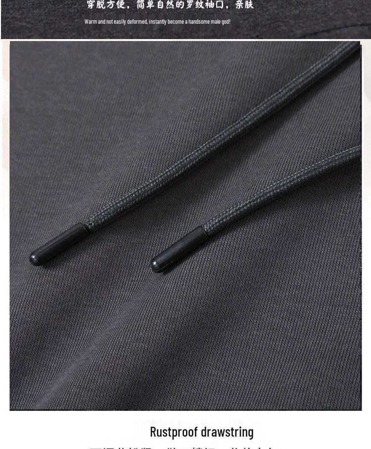 Мужская толстовка с капюшоном на молнии большого размера с флисовой подкладкой - Толстая, свободного кроя для осени и зимы