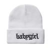 Unisex Hip hop cold cap Warm hood Embroidery Knitted hat Winter Babygirl Wool cap