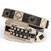 Belt Ins Wind Rhombus Gem Personalized Design Totem Rhinestone Belt, Versatile Fashion Trend Belt