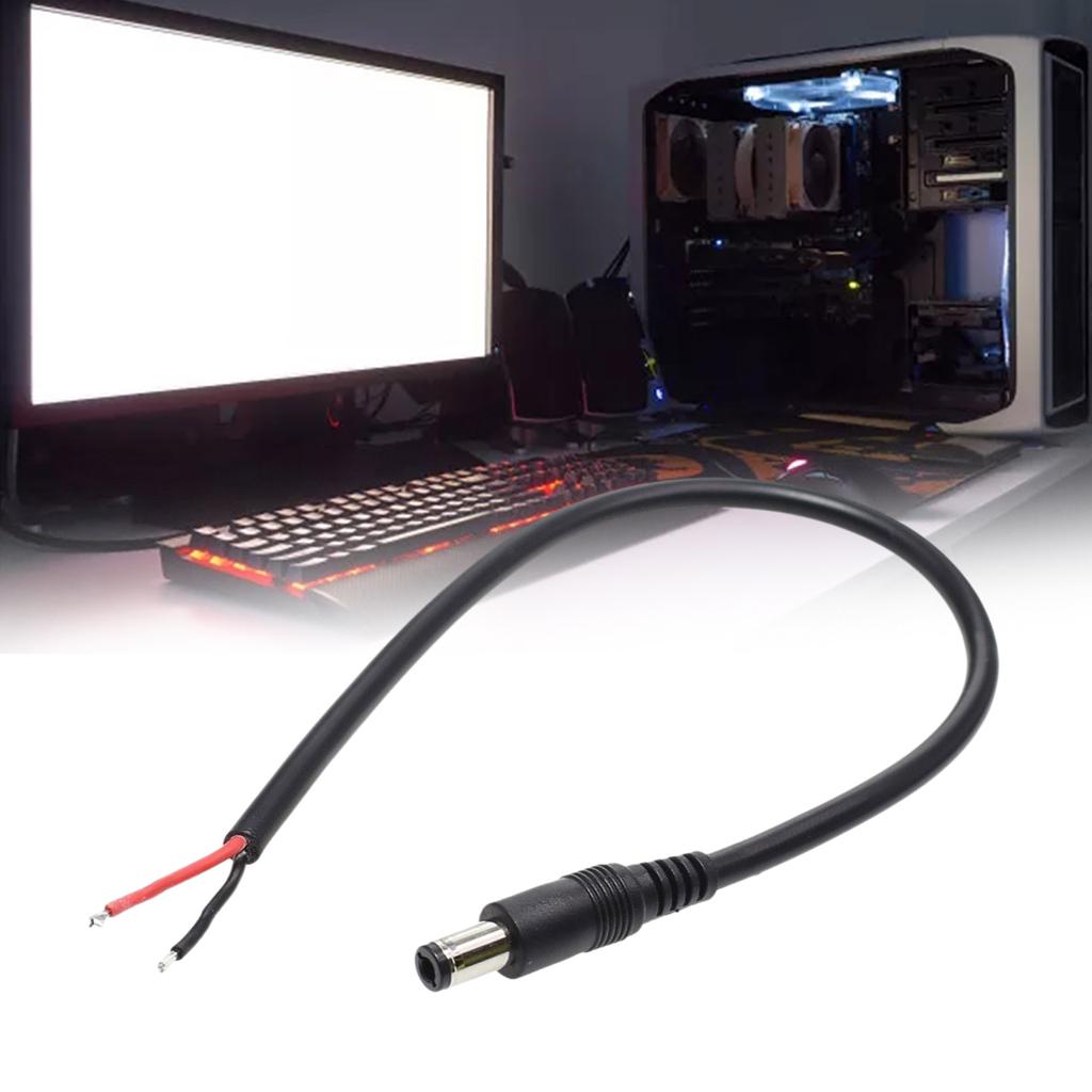 1 упаковка кабеля питания DC6330 с косичками, вилка 6,3 x 3,0 мм к 2-контактному оголенному проводу с открытым концом, замена блока питания