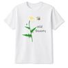 Wild Beauty Flower TShirt Floral Bee Daisy Organic Cotton Unisex Shirt Top Tee