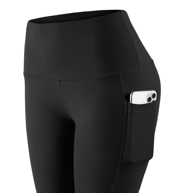 Женские леггинсы с карманами для тренировок, эластичные узкие брюки с высокой талией, брюки для фитнеса, бега, йоги