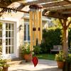 Precise Tuned Wind Chime Metal with 6 Aluminum Tubes, Garden Hanging Chimes, Outdoor Chimes Weather Resistant for Patio Decoration Melodious