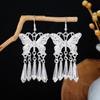 Серьги с кисточками из серебра Мяо: Этнический стиль, Модная гипербола, Дизайн легкой роскоши