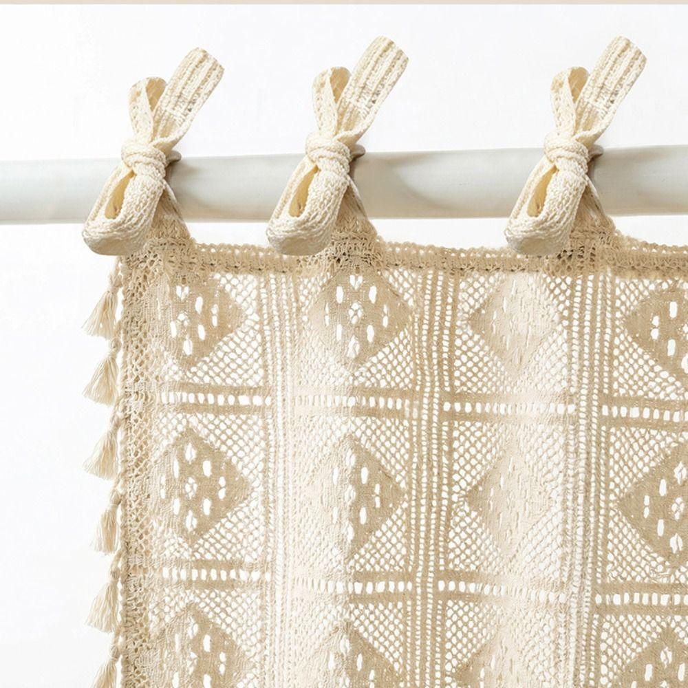 Lace Dishwasher Cover Skirt Tassels Kitchen Cabinet Curtains No Drill Oven Skirt Cabinet Window