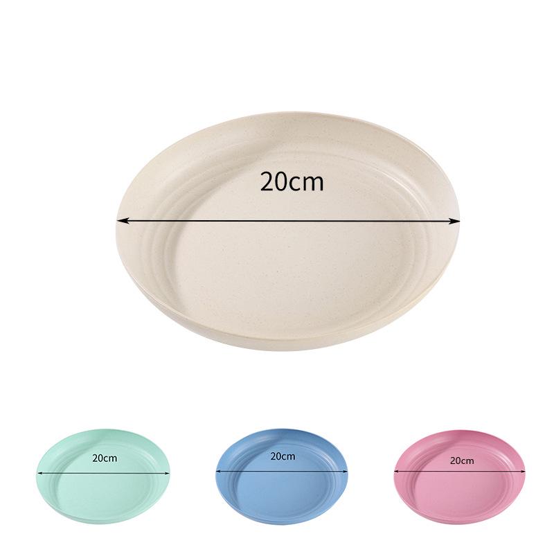 Тарелка из пшеничной соломы Nordic: Универсально подходит для фруктов, овощей, пельменей и салатов. Идеально подходит для использования дома и в гостинице. Прочный и экологичный.