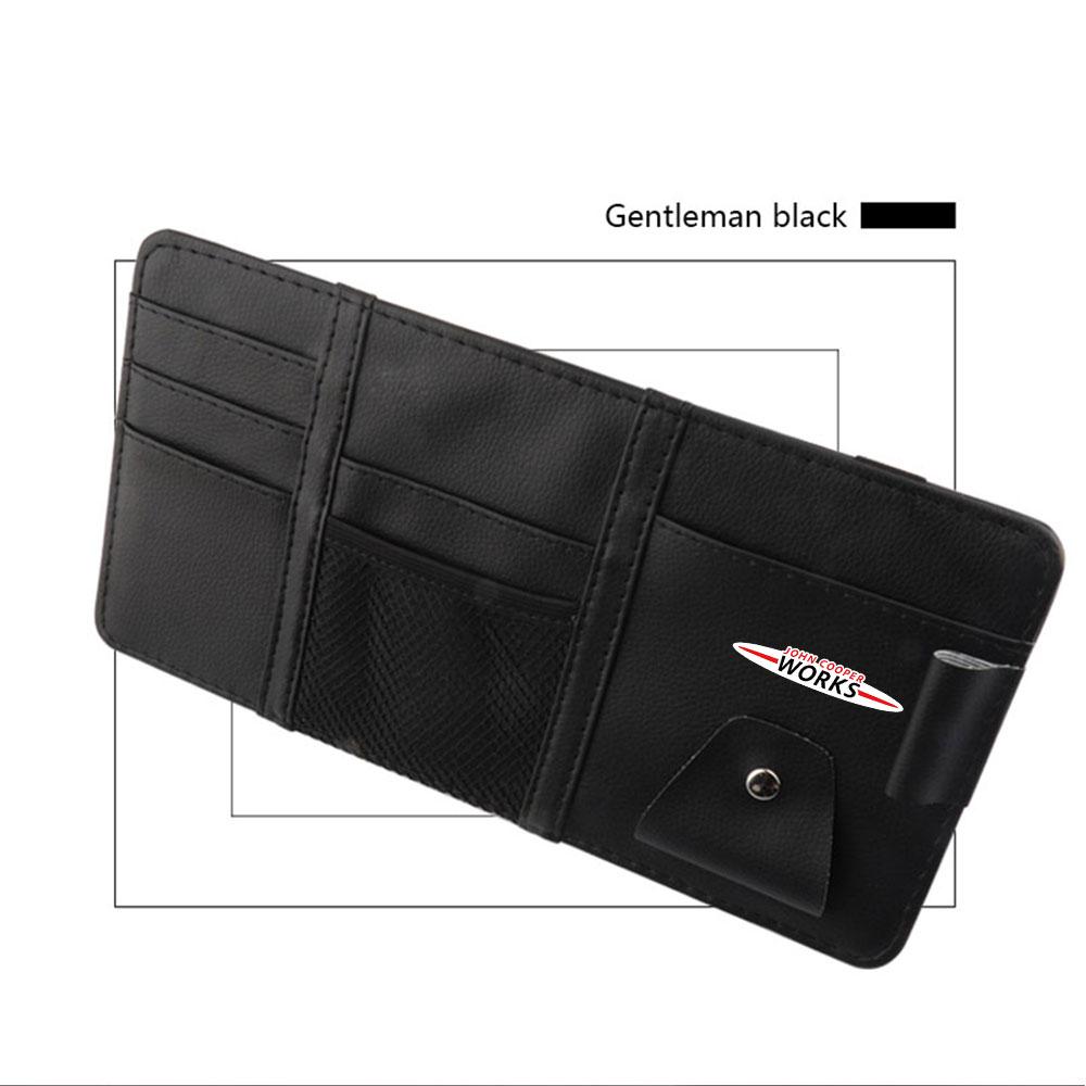 For MINI Cooper S JCW WORKS R55 R56 F55 F56 R57 R58 R59 R60 R50 Car Sun Visor Storage Case Clip Organizer Interior Accessories zbfhp66