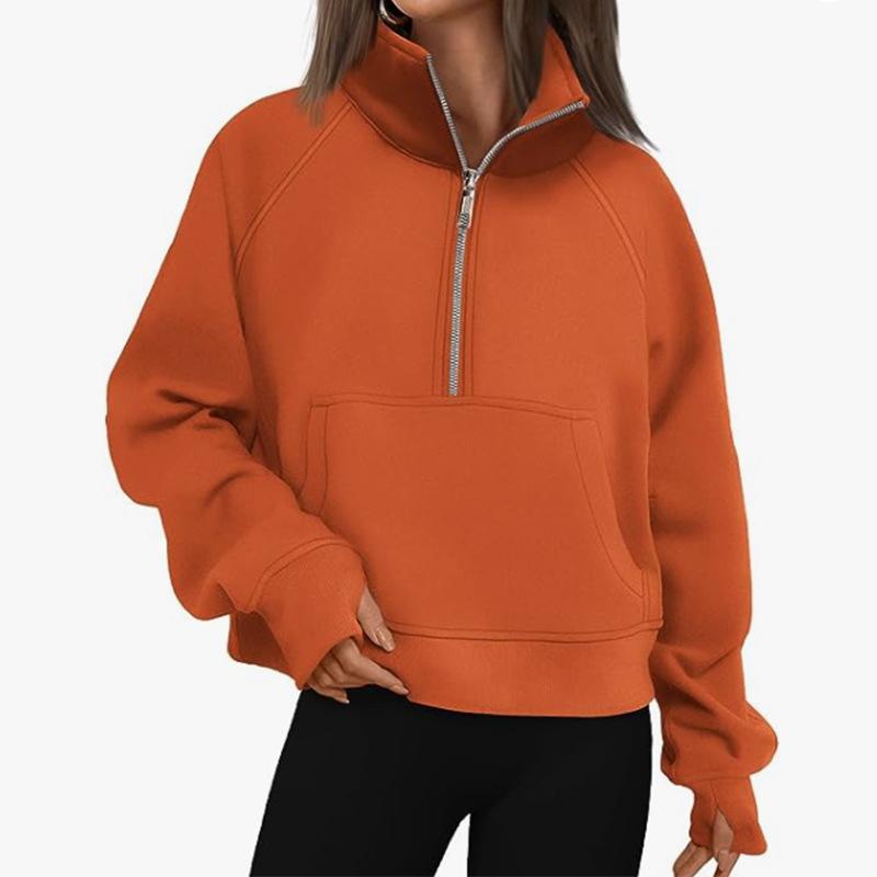 Women's Plus Size Autumn and Winter Loose Jacket Zipper Long Sleeve Sweatshirt