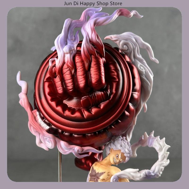 30CM One Piece Nika Luffy Have Three Forms Of Hand Giant Fist Battle Pose Anime Model Statue Birthday Gift