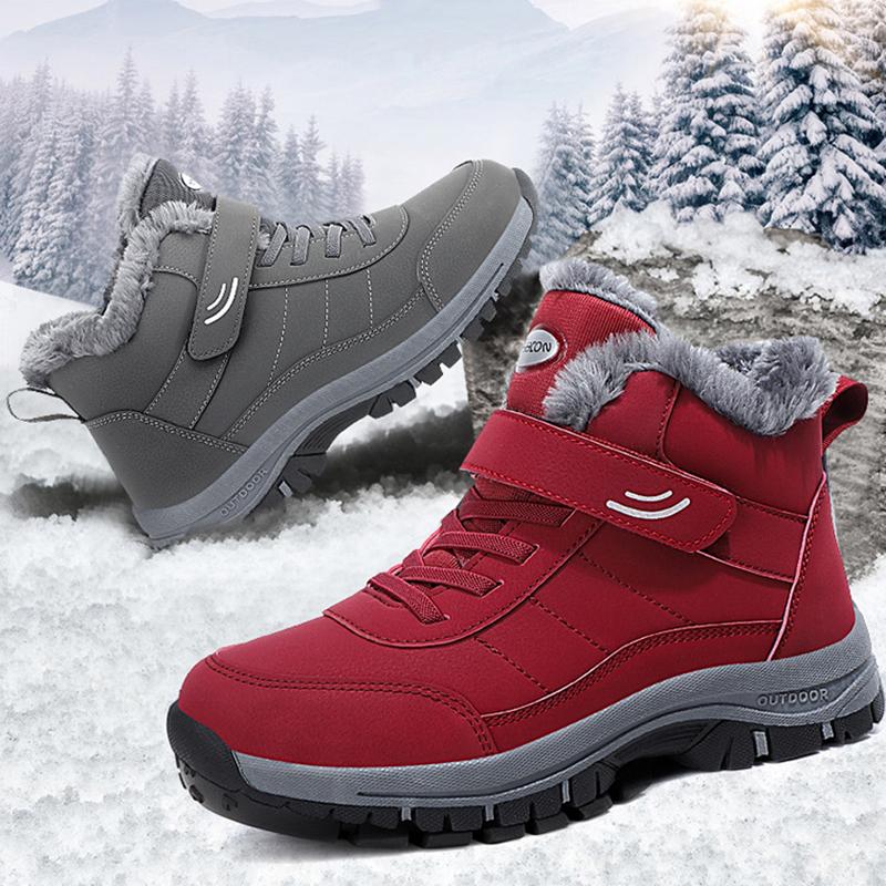 Мужские ботинки Бренд Обувь для скалолазания Мужская Спортивная на открытом воздухе Хлопок Oes Зимняя Подкладка из флиса Высокий верх Толстая подошва Скалолазание Повседневные Теплые ботинки