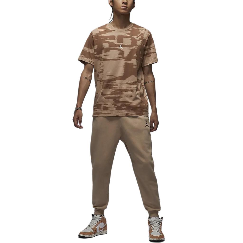 Jordan X MVP Printed Pullover Crew Neck Удобная мягкая футболка с коротким рукавом Мужские топы из льна FZ1918200