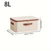 Linen Large Box Capacity Storage With Lid Scratch Resistant Foldable For Clothing Blankets Toys Books Portable Country Style Organizer