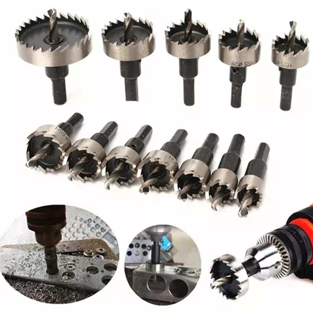 13pcs 16-53mm Size Range Hole Saw Set Titanium Plated High Speed Steel Drill Bi  For Metal