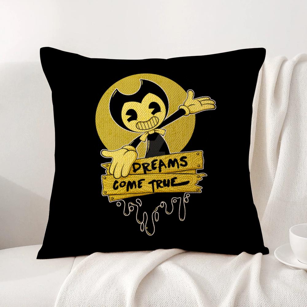 B-Bendy M-Machine B-Batim Наволочка Летняя Прохлада Льняная Ткань Двусторонняя Печать Наволочка Диван Домашний Декор Подарок