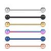 5PCS Stainless Steel Industrial Barbell Long Rod Ear Stud Piercing Earrings