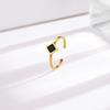 1Pcs Lady zirconium ring, open-ended stainless steel ring, party gift jewelry accessory