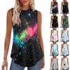 Women's Fashion Casual Sleeveless Vest Vintage Print Crew-neck Sleeveless Top