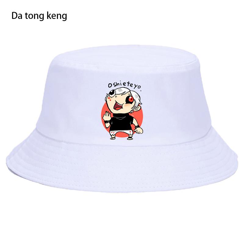 Токийский Гуль Япония Аниме Забавная Кепка-ведро Повседневная Забавная Шляпа от Солнца Harajuku Хлопковая Панама Унисекс Открытый Солнцезащитный Крем Рыбацкая Шляпа