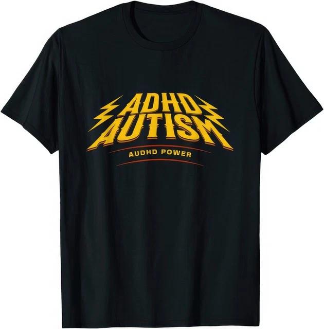 AUDHD Power Autism ADHD Awareness Lightning Bolts Streetwear T Shirt