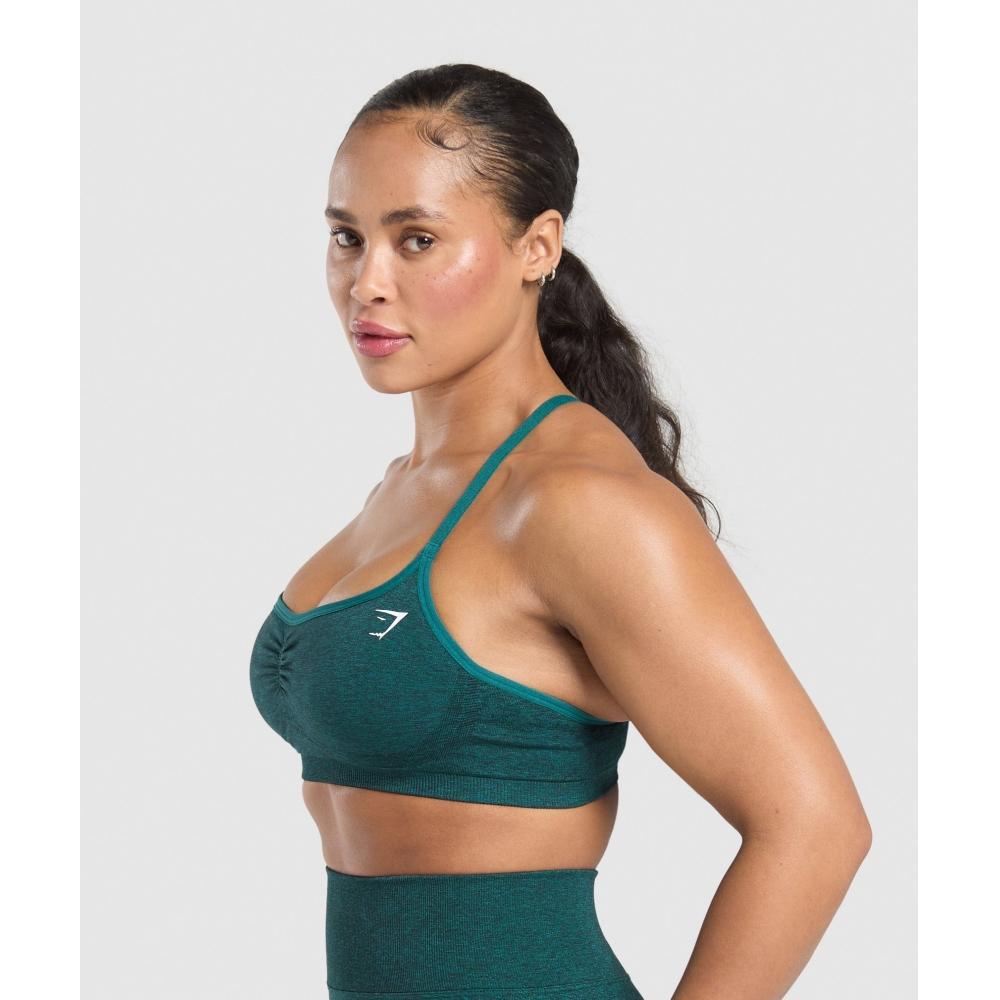 Gymshark Бесшовный спортивный бюстгальтер Lift Functional Teal Black Marl B3b3q Tbt5