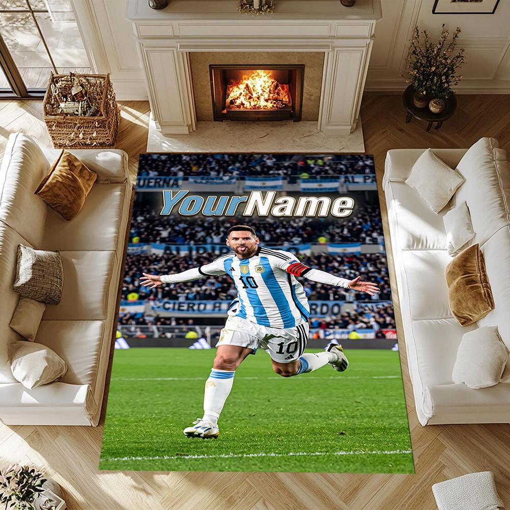Messi 41 Customize Text Floor Mat Perfect for Kitchen Study room Game Room Dormitory Anti-slip Rug Anime Office Decor Spiritual Gift