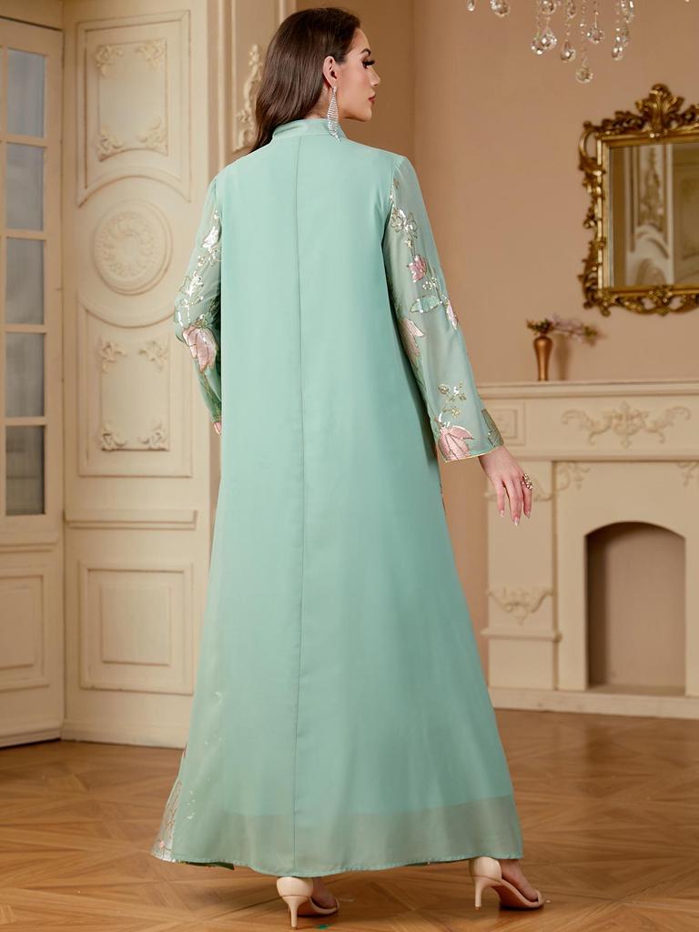 Middle East Sequin Embroidered Women's Tassel Robe - Dubai Fashion