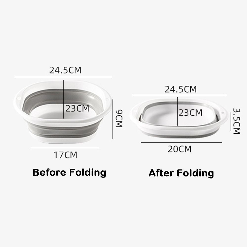 Space-saving Foldable Wash Basin Lightweight Plastic Wash Tub for Bathroom Kitchen Camping Travel