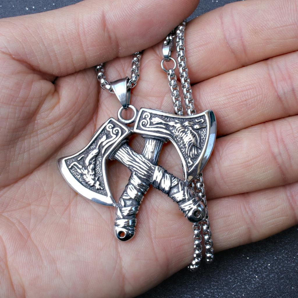 Holy Sword, Dark Dragon Warrior, Flying Dragon Pendant Necklace, Titanium Steel Punk Trendy Jewelry for Men