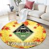Custom Name Borussia Mönchengladbach Round Area Rug,Carpet Rug for Living Room Bedroom Sofa Playroom Decor,Non-slip Floor Mat