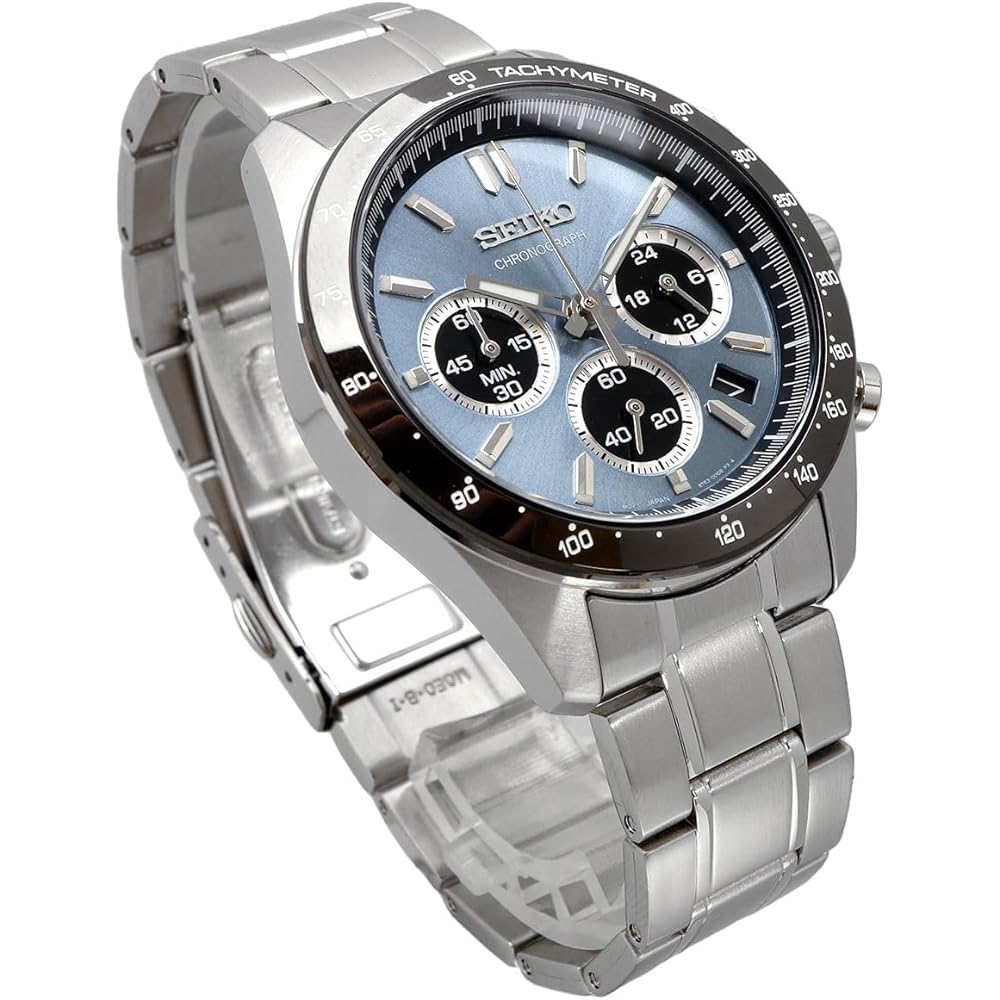 Мужские кварцевые часы Seiko с хронографом SBTR027 Сине-серый металлик 1/5 секунды
