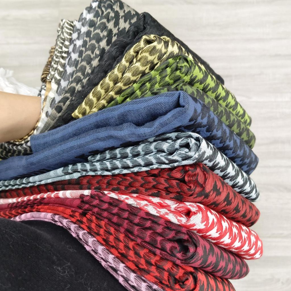 All-Cotton Camouflage Jacquard Arab Headscarf and Shawl