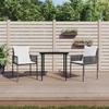 VidaXL 3-piece Garden Dining Set Cushions Braided Resin Steel 3187049