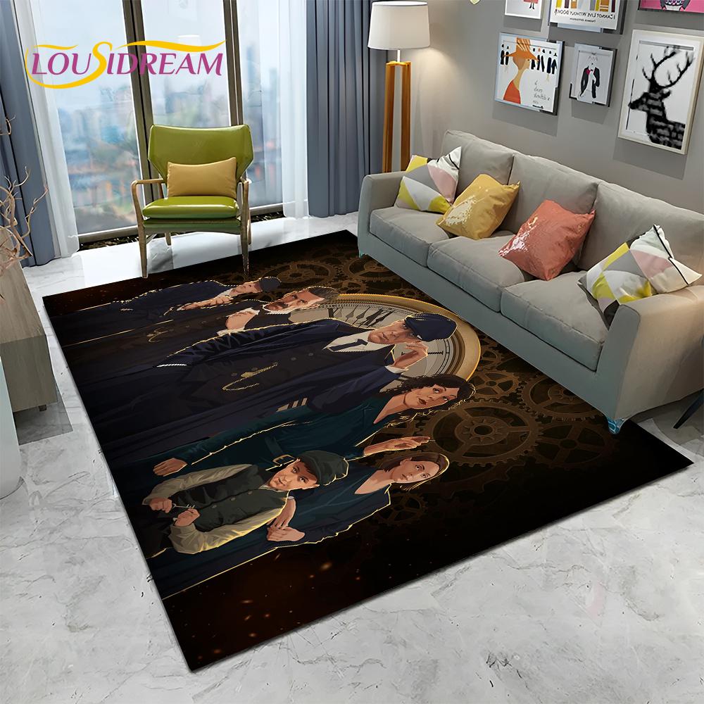 HD Tommy Shelby P-Peaky Blinders Carpet Rug for Home Living Room Bedroom Sofa Doormat Decor,kids Area Rug Non-slip Floor Mat